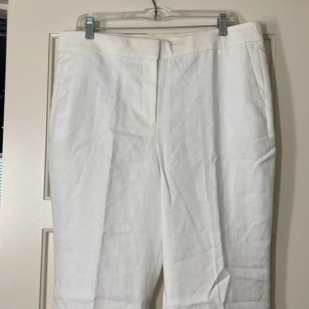 J.Crew Willa full-length flare pant in stretch linen blend BO807